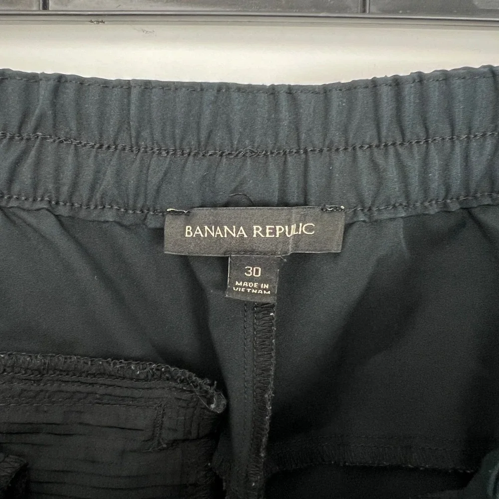 Banana Republic Mens Black Performance‎ Jogger Pants 30 Elastic Waist 1699096